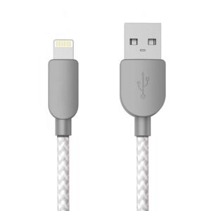Kábel Lightning na USB, textilný, 1,5 m, C7, sivý